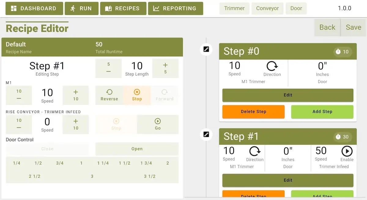 GBZ Control cannbis software and hardware platform save and repeat