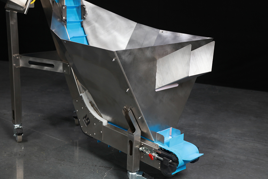 GreenBroz Rise Conveyor Zero Feed Hopper